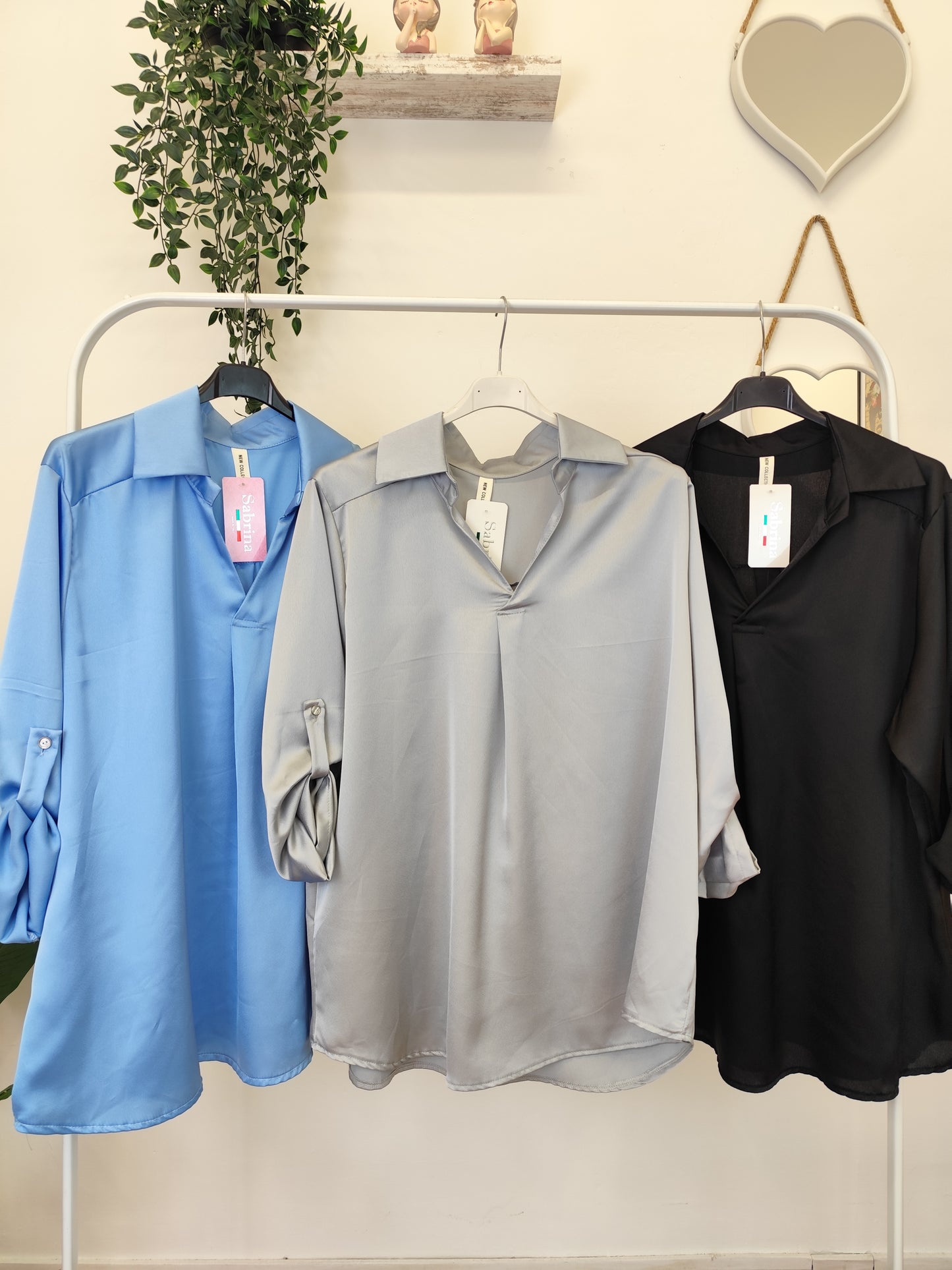 Camicia in raso