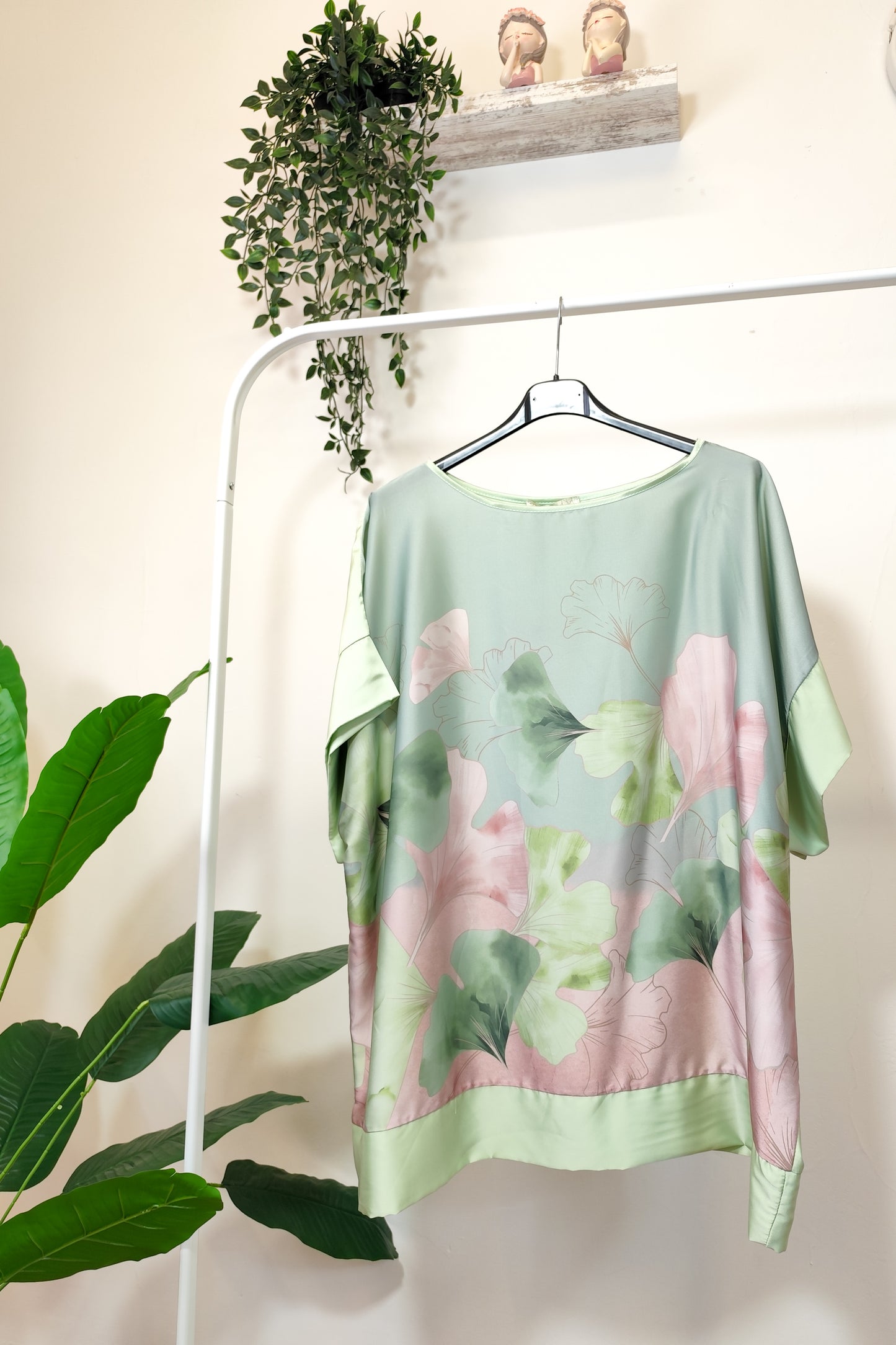 Blusa oversize stampa floreale