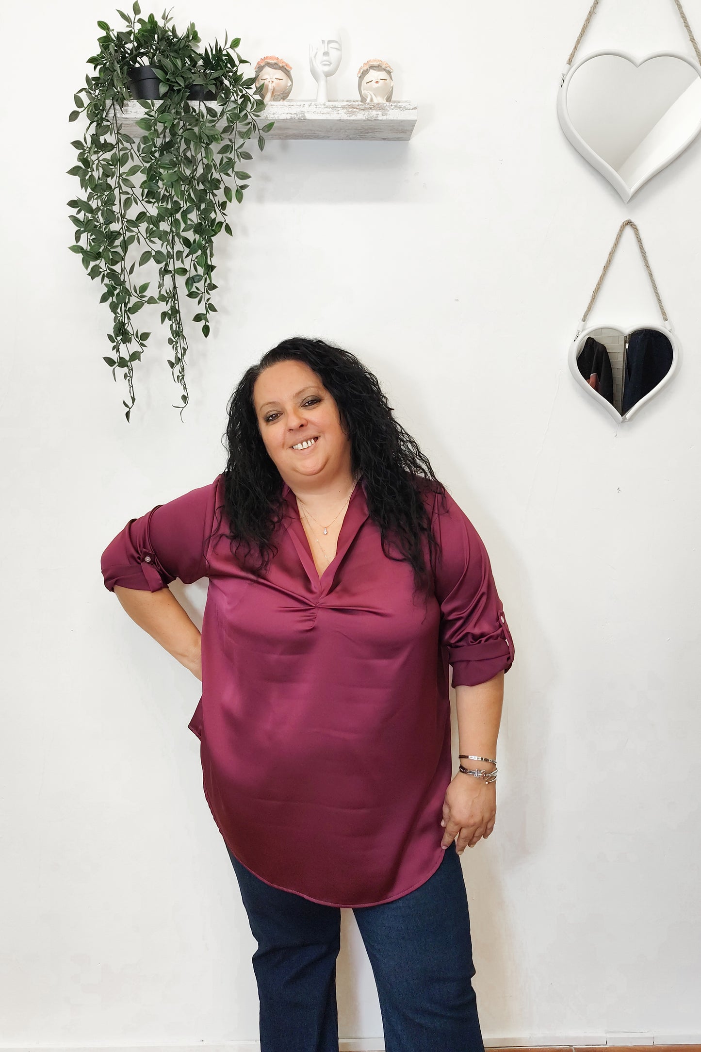 Camicia in raso