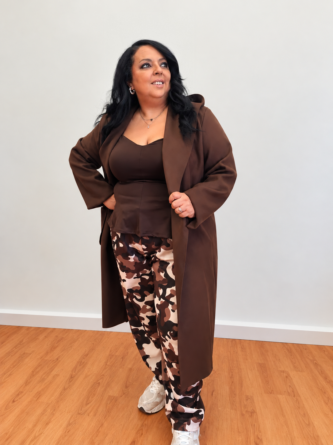 Pantaloni Curvy Camouflage con Coulisse