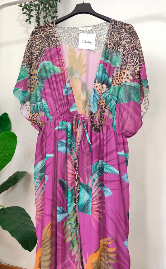 Kimono lungo jungle