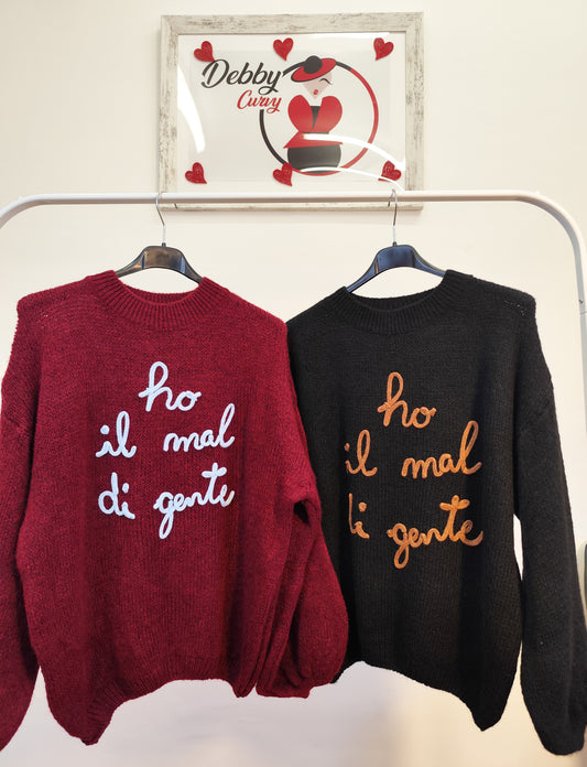 Maglioncino " ho mal di gente"