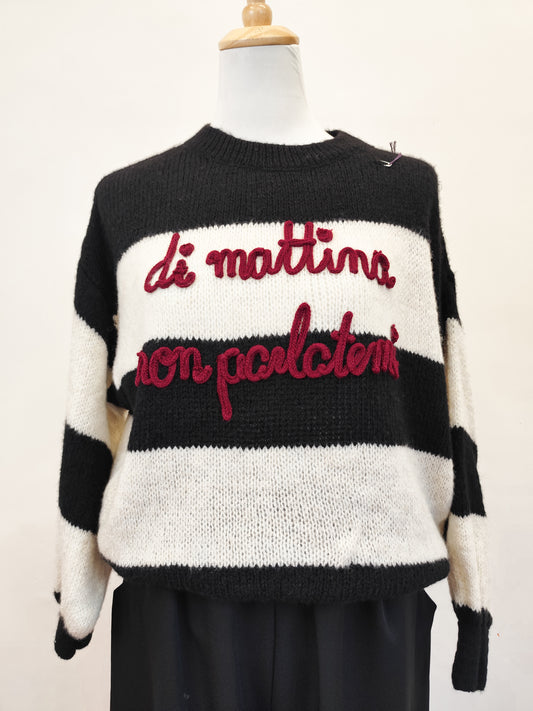 Maglioncino "di mattina non parlatemi "