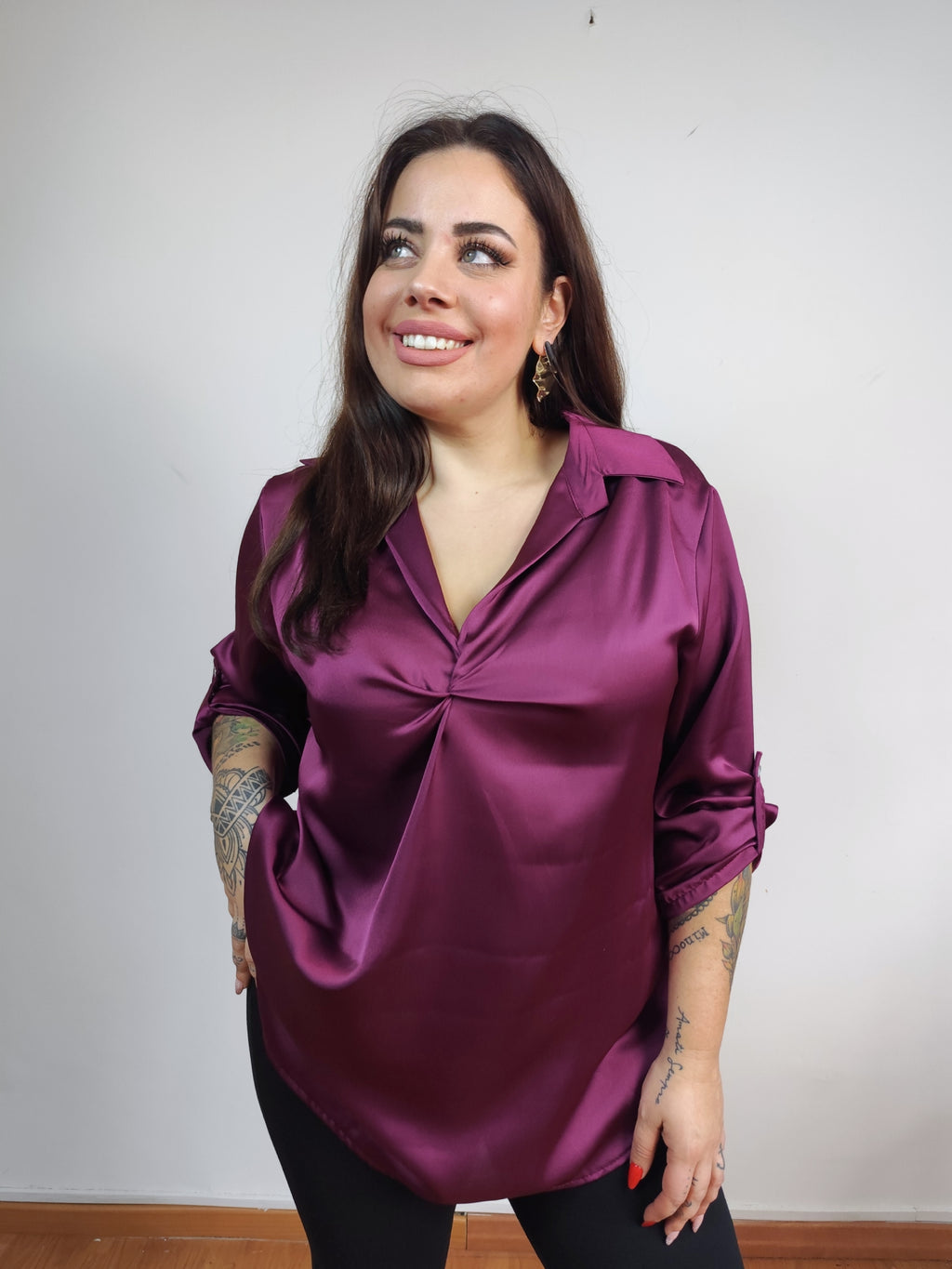 Camicia in raso