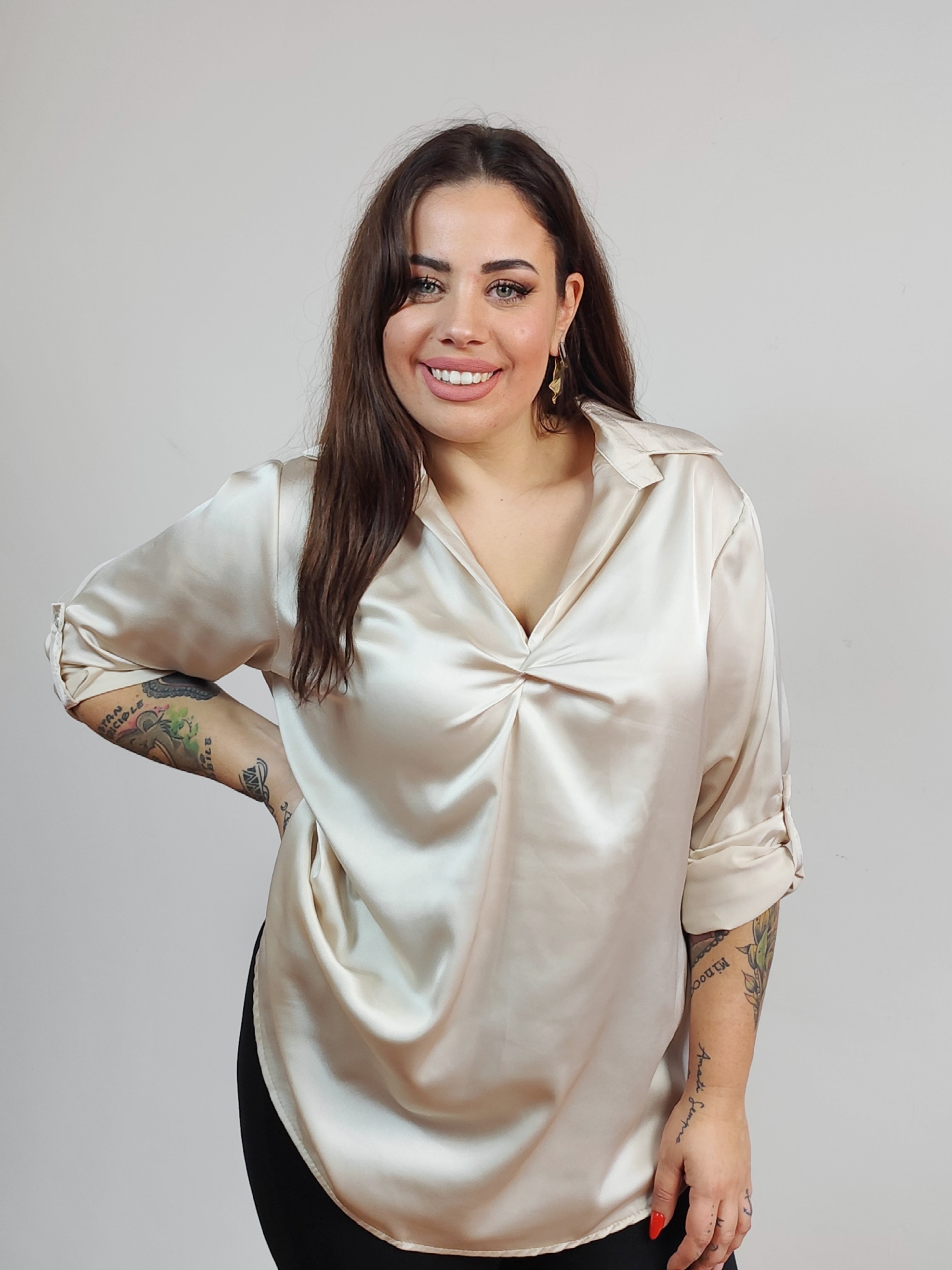Camicia in raso