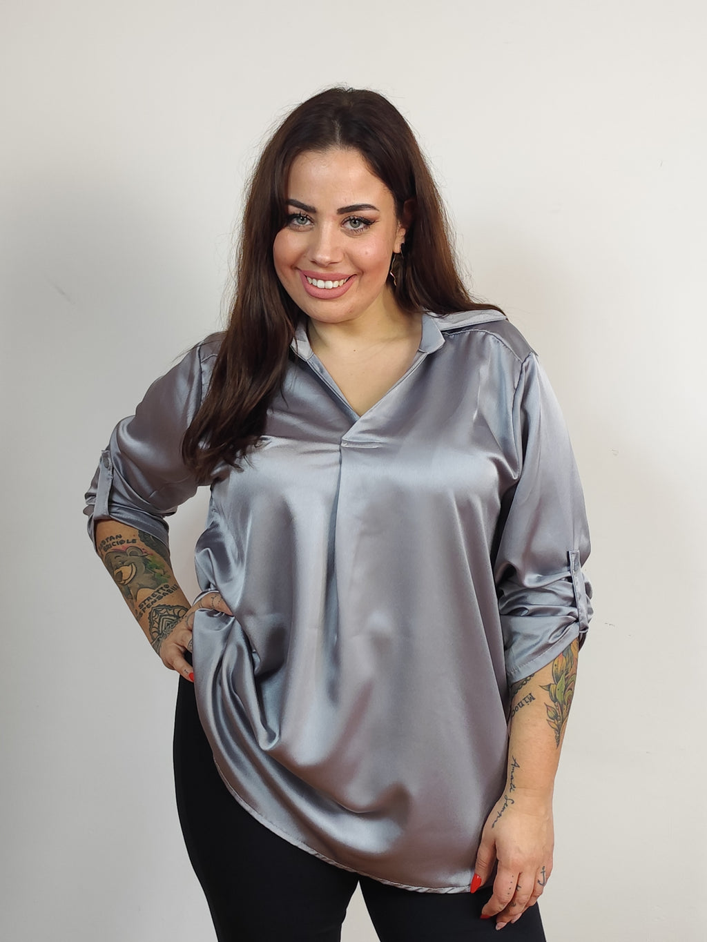 Camicia in raso