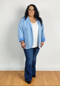 Jeans curvy zampa elasticizzati