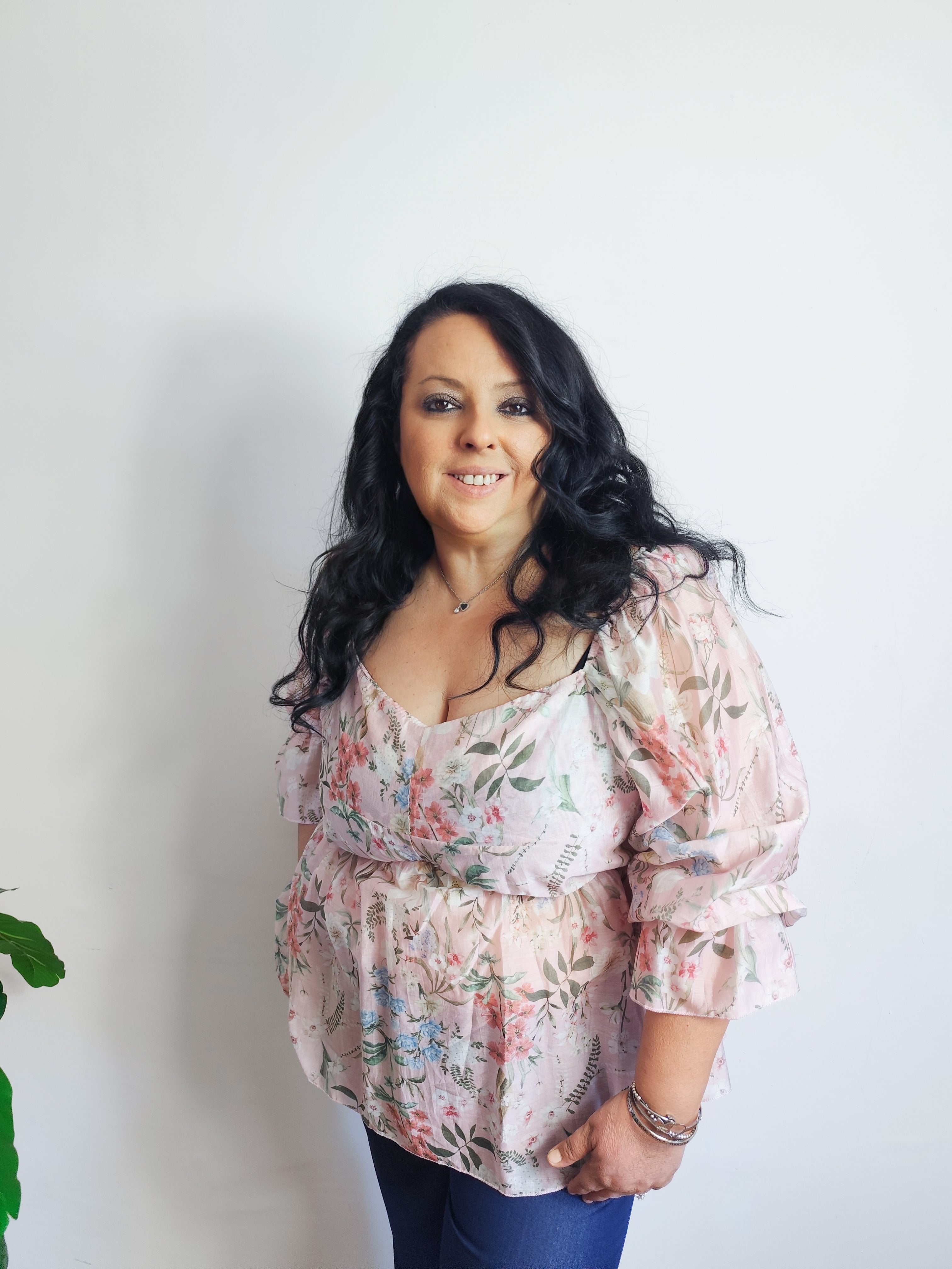 Top Curvy Romantico Floreale Morbido e Comodo