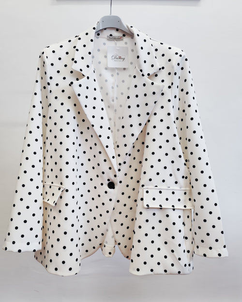 Blazer curvy pois elegance