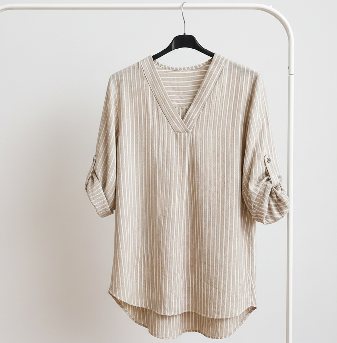 Blusa Curvy Righe Comoda e Leggera