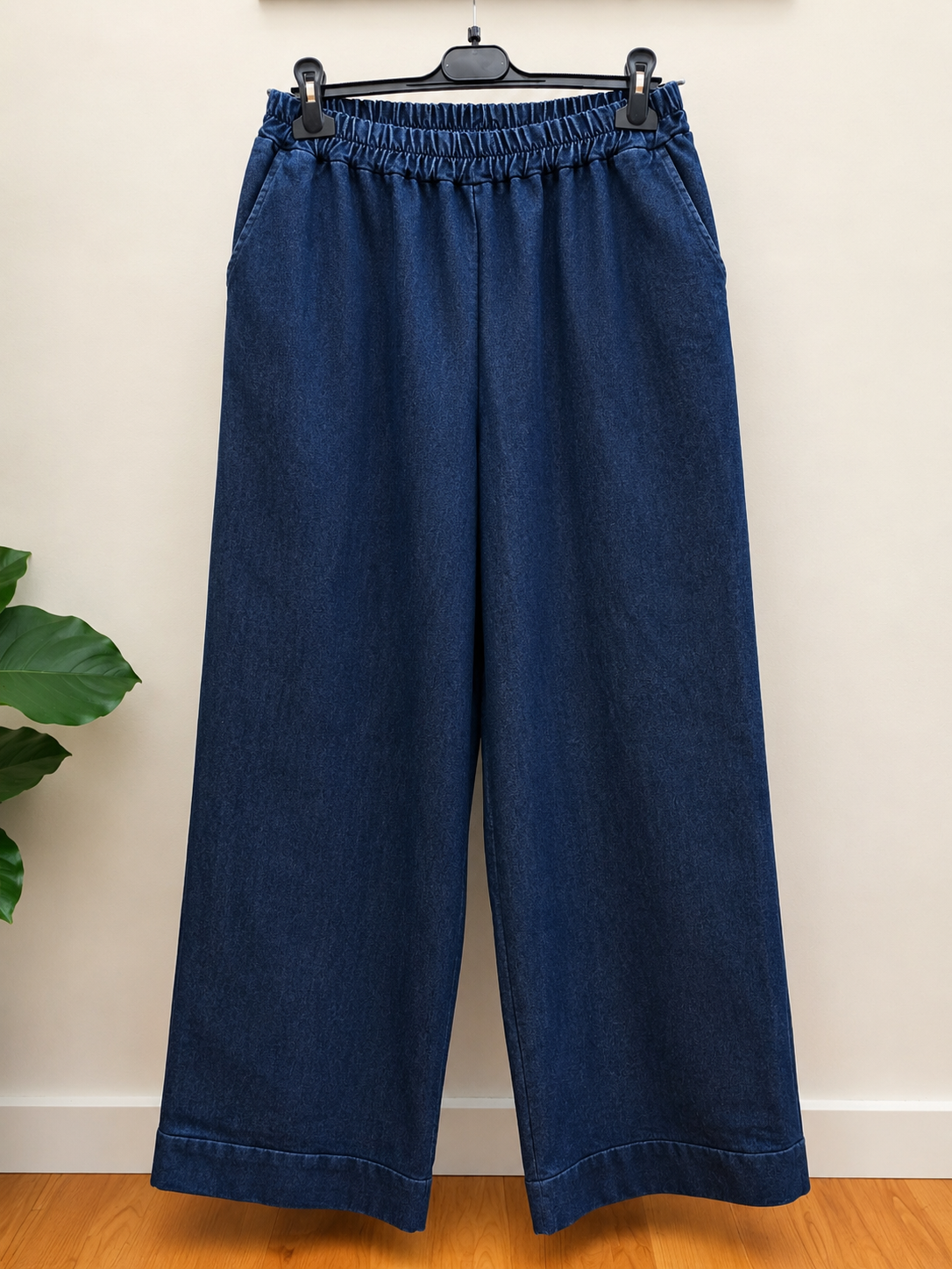 Jeans Palazzo Curvy Morbido e Leggero con risvolto