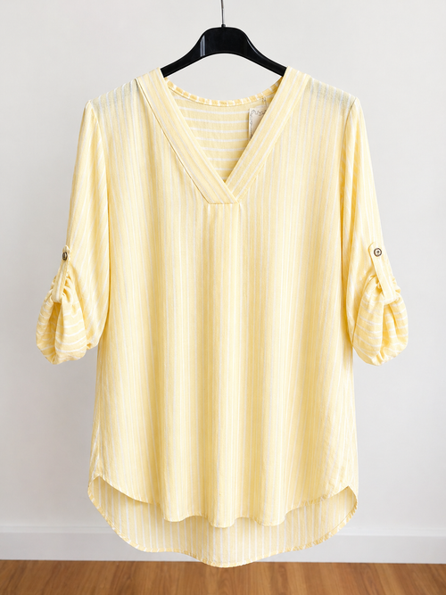 Blusa Curvy Righe Comoda e Leggera