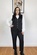 Completo Curvy gessato