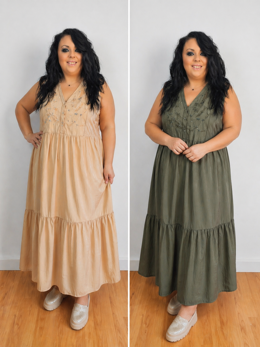 Vestito Curvy Essenza Lungo Comodo e Confortevole