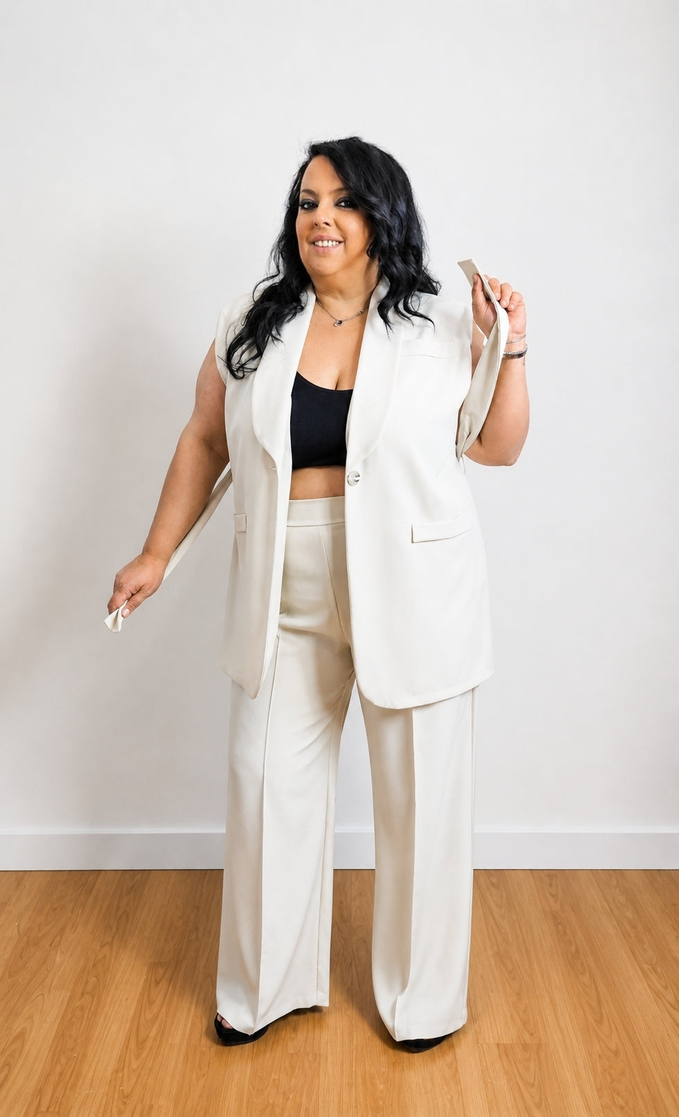 Tailleur Curvy Smanicato Elegante e Comodo Estivo