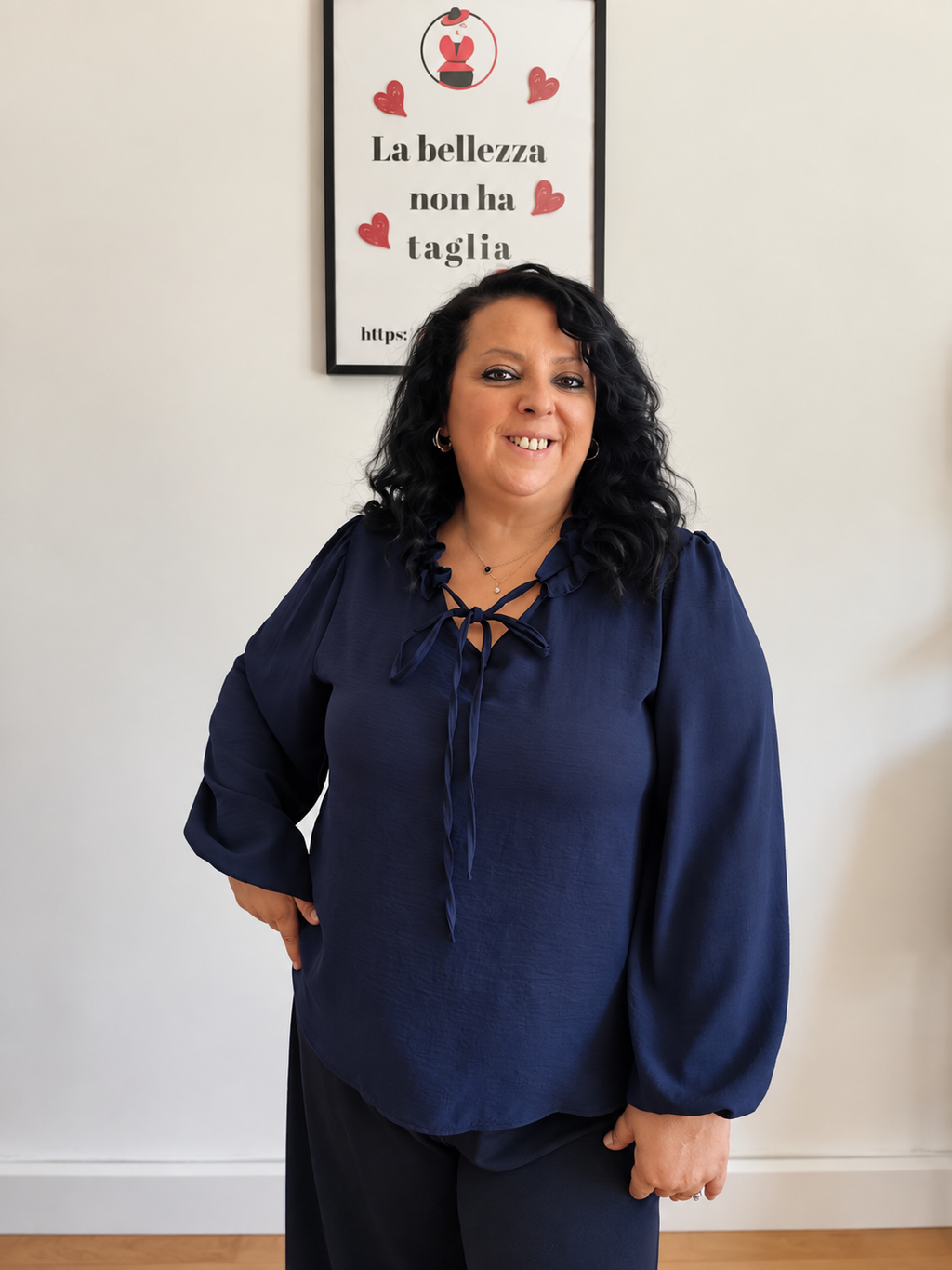 Blusa romantica con fiocchetto