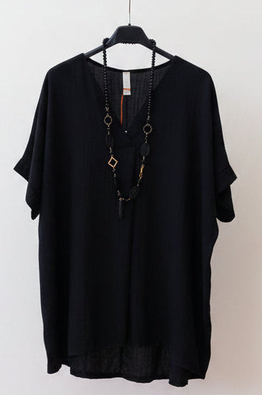 Casacca Curvy V-Neck con Collana