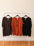 Casacca Curvy V-Neck con Collana