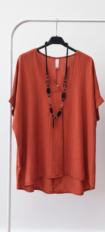 Casacca Curvy V-Neck con Collana