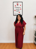 Tuta Plissé Curvy con Cintura