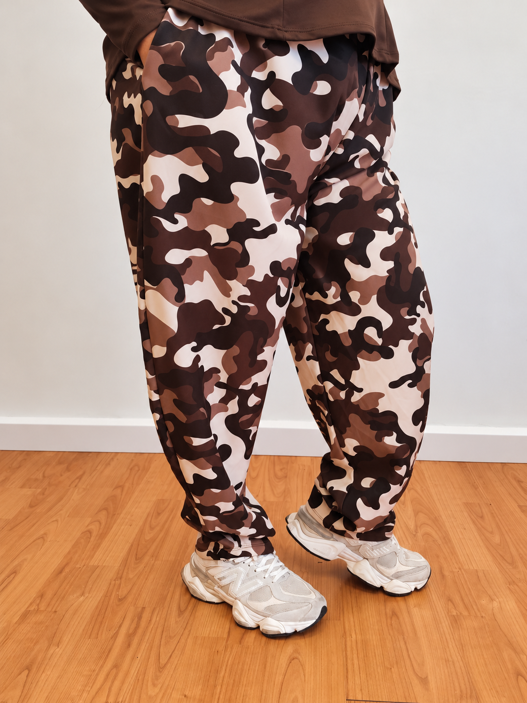 Pantaloni Curvy Camouflage con Coulisse