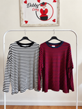 Maglia casual a righe con maniche lunghe