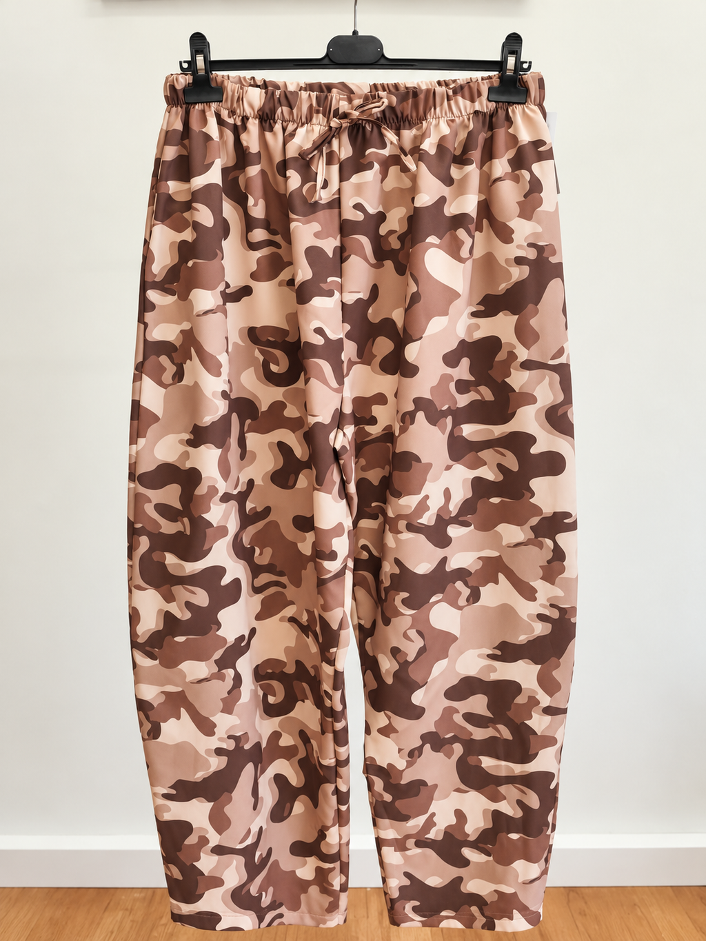 Pantaloni Curvy Camouflage con Coulisse