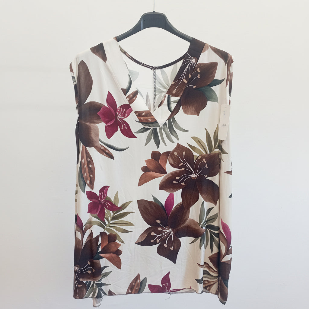 Blusa curvy fantasia floreale donna
