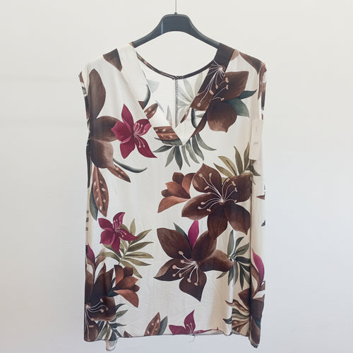 Blusa curvy fantasia floreale donna