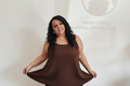Canotta curvy con strass luminosi