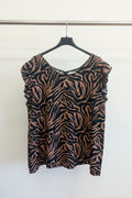 Blusa safari con fiocchetto dietro